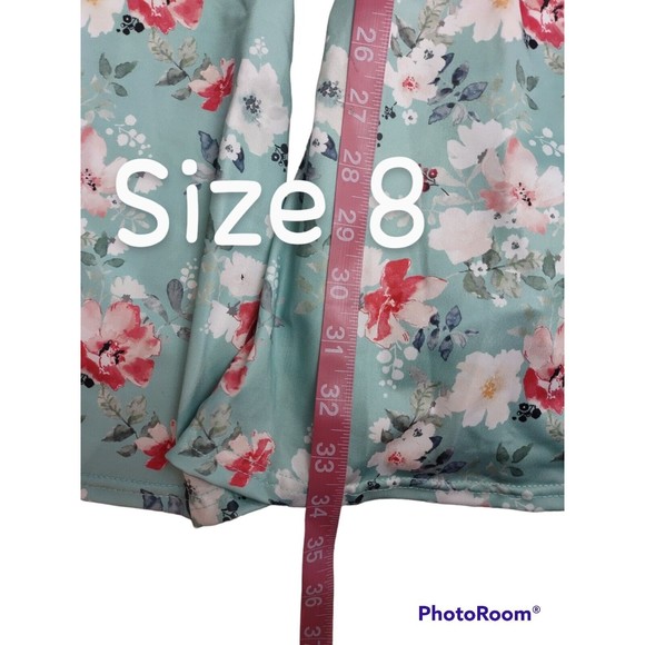 Kids Boutique Style Flared Leg Pants Blue Floral Bell Bottom Pants - Picture 10 of 11